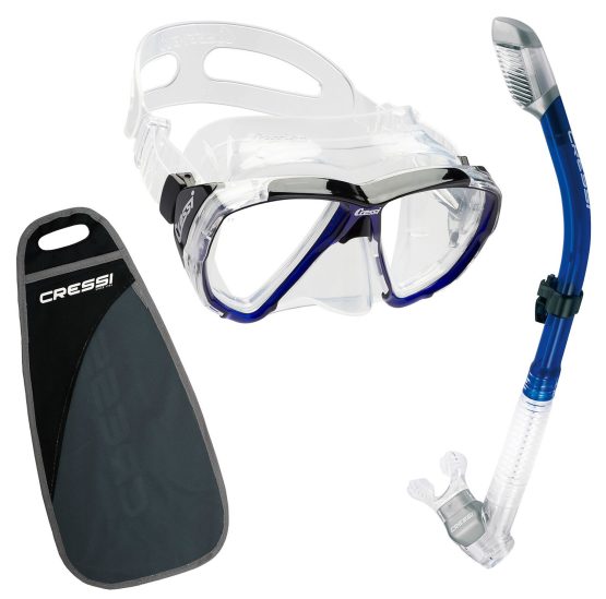 Combo Máscara Cressi Big Eyes + Snorkel Supernova Dry