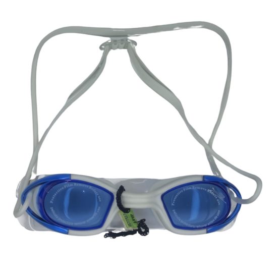 Anteojo Natación, Acqualine modelo 2551, blanco y celeste