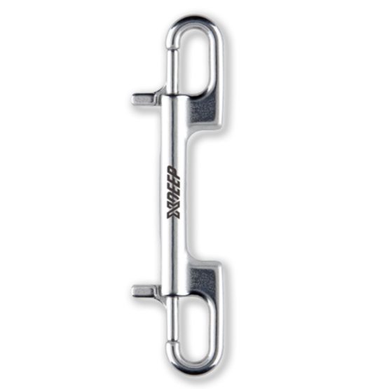 Mosquetón XDEEP Doble 4,5", acero inoxidable